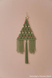 Taooba-Christmas Tree Hanging Tapestry  Christmas Tree Decoration Woven Macrame Wall Boho Christmas Decor