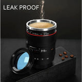 Coffee Cups Vacuum Cup SLR Lens Cup Camera Lens Model Plastic Casual Cup with Lid EF24-105mm Coffee Mug Coffee Mug Creative Gif