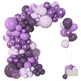 110pcs Purple Balloon Arch White Sand Metal Light Purple Pastel Pale Pinkish Purple Balloon Garland for Wedding Birtday Decor