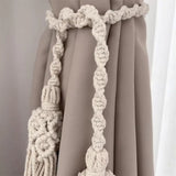 Taooba-Handwoven Macrame Curtain Tie Backs Cotton Rope Tassels Pendant Curtain Strapping  Bohemia Curtain Accesorios Wall Decoration