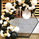 Black Balloon Garland Arch Kit Chrome Gold Latex Black Balloons Wedding Balloons Birthday Party Balloon Decoration Baby Shower