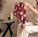 Taooba-Bathroom Cotton Towel Set Retro Dots Soft Cotton Body Skin-friendly Bath Towel Absorbent Face Towel  Beach Towel 70*140cm