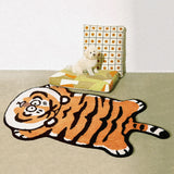 Living Room Carpet Lovely Cartoon Children Room Decoration Fluffy Plush Thick Anti-skid Rug Irregularly Shaped Tiger Doormat 카펫