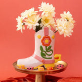 Taooba-Pure Hand-painted Flower Shoes, Vases, Boots with Unique Design, Small Vase, Ceramic Home Decoration Vase