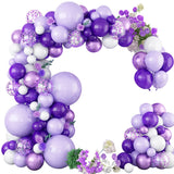 Purple Balloons Garland Arch Kit Birthday Party Decoration Kids Wedding Birthday Party Supplies Baby Shower Decor Latex Ballon