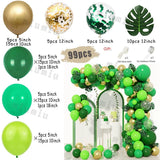 Taooba Color Palette Jungle Safari White Balloon Garland Arch Kit Kids Birthday Party Supplies Deer Pattern Gold Latex Ballons Baby Shower Decoration