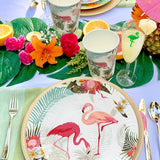 Hawaii Tableware Party Luau Pink Flamingo Party Decor Paper Plate Cup Napkin Birthday Party Summer Hawaii Hawaiian Party Supplie