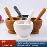 Taooba-UBBT Spice Crusher Bowl Mortar Pestle Spice Pepper Crusher Herbs Grinder Garlic Mixing Bowl Press Bowl Kitchen Tools