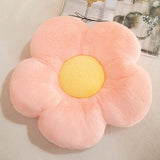 Taooba-Little Daisy Flower Cushion Flower Plush Pillow Seat Cushion Rabbit Fluffy Napping Pillow Backrest Cushion