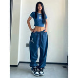 Taooba-MEXZT Y2K Joggers Sweatpants Women Streetwear Oversize Print Jogging Wide Leg Pants Hip Hop Baggy Casual Black Sports Trousers