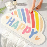 Cartoon Cute Style Bath Mat Soft Absorbent Foot Pad Bathroom Mats Non-Slip Entrance Doormat Kids Room Decoration Floor Rugs