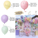 Taooba Color Palette Macaron Rainbow Balloon Garland Arch Kit Girls Pastel Wedding Happy Birthday Party Pink Balloons Baby Shower Decoration Kid Gift