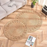 Woven Rug Round Carpet Grass Rugs Bedroom Living Room Coffee Table Floor Mats Ковер Из Джута Alfombra Yute Redonda Tapis Jute