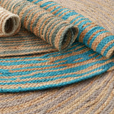 Living Room Carpet Home Decoration High Quality Natural Jute Traditional Hand Knitting Rug Soft Round Wear Resistant Durable Mat