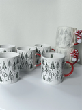 Taooba-New Christmas Mug, Large Capacity Water Cup Handle, Ceramic Cup, Holiday Gift Cute and Fun Unique Kitchenware