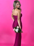 Taooba   Strapless Backless Sexy Maxi Dress For Women Fashion One Shoulder Sleeveless Bodycon Club Party Long Dress Elegant