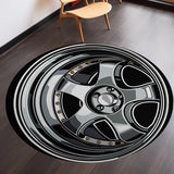 Round Carpet Tire Shape Rug  Boys Bedroom Decor Creative Area Rugs Car Hub Home Living Room Anti-slip Coffee Table Floor Mat