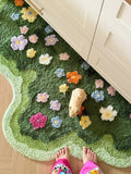 Taooba-70*140CM Thickened Turfed Carpet Absorbent Room Rug Embroidery Turfing  Bedside Absorbent Floor Mats Bathroom  Mats