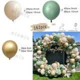 Taooba Color Palette Jungle Safari White Balloon Garland Arch Kit Kids Birthday Party Supplies Deer Pattern Gold Latex Ballons Baby Shower Decoration