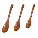 Taooba-1Pc Wooden Small Spoon Coffee Spoon Honey Stirring Spoon Children's Tableware Retro Style Creative Wooden Spoon