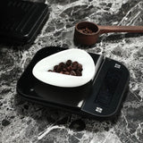 Taooba-Ceramic Coffee Beans Dose Trays Pure White Smooth Porcelain Teaspoon Tea Separator Vessel Coffee Bean Spoon Shovel Tea Trays