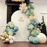 Retro Green Balloon Garland Arch Kit Wedding Birthday Balloons Decoration Party Balloons For Baby Shower Decor Jungle Safari