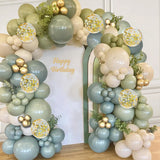 Retro Green Balloon Garland Arch Kit Wedding Birthday Balloons Decoration Party Balloons For Baby Shower Decor Jungle Safari