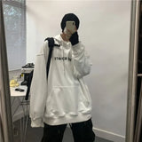 Taooba Male Clothes Print Black Hooded Hoodies Sweatshirt For Men Aesthetic Letter Emo Designer Winter Cotton Elegant Hot Low Price S