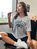 Taooba-Brooklyn EST.1998 NEW YORK City Printed T-Shirt Female Cotton Breathable Short Sleeve Summer High Quality Brand Streetwear Women