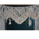 Taooba-Macrame Wedding Tapestry Handwoven Cotton  Door Window Curtain  Art Wall Hanging Tapestry Room Headboard Wall  Boho Decor