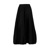 Taooba- Balloon Skirt Long Women Satin Vintage Loose High Waist A-line Maxi Bubble Skirt Office Lady Elegant Female Old Money