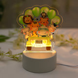 Personalized Children Animal LED USB Night Light Custom Name Acrylic Lamp For Baby Kids Bedroom Home Decoration Birthday Gift