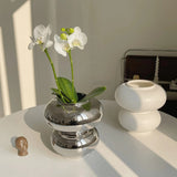 Taooba-Silver Plated Doughnut Vase