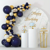 Taooba Color Palette 109pcs navy blue balloon set 5/10/12/18 inches navy blue balloons and navy blue balloon ribbon