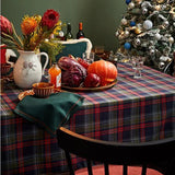 Taooba-Rectangular Checkered Tablecloth Christmas New Year Holiday Home Dining Tablecloth Picnic Cloth  Round Tablecloth  Nappe Sirene