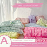 Summer quilt Comforter quilt Seersucker  household machine washable suitable Cool and refreshing이불  Blanket