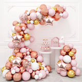 Macaron Pink Balloon Garland Arch Kit Wedding Birthday Party Decoration Kids Globos Gold Confetti Latex Ballon Baby Shower Girl