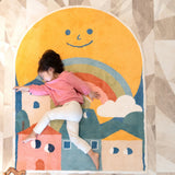 Children's Bedroom Rug Lovely Home Decoration Thick Plush Fluffy Warm Living Room Carpets Cartoon Style Non-slip Floor Mat