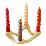 4-hole Ceramic Candlestick Ornaments Wave Candle Modeling Abstract Sculpture Nordic Ins Home Decoration Cream Candles Home Decor