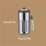 1pc Travel Mug With Temperature Display 15.22oz Stainless Steel Vacuum Cups Portable Coffee Cups Summer Winter Drinkware Gifts