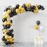 Black Gold Balloon Garland Arch Kit Latex Confetti Balloon Happy 30 40 50th Years Old Birthday Party Decor Birthday Anniversary