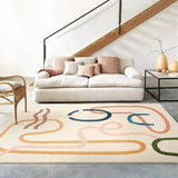 Modern Minimalist Line Large Area Living Room Carpet Fashion Home Decoration Bedroom Rug Thick Plush Sofa Children's Floor Mat