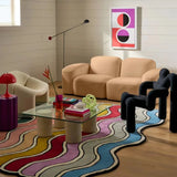 Living Room Carpet Rainbow Home Decor Fluffy Plush Bedside Rugs Thick Non-slip Coffee Table Mats ковер 카펫 Tapete Tapis Moqueta