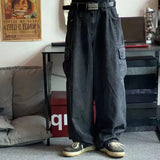 Taooba-Baggy Jeans Men Black Wide Denim Pants Oversize Cargo Korean Fashion Male Clothes Streetwear Trousers Sweatpants