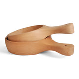 Taooba-Wooden single handle wooden bowl household kimchi bowl fruit salad bowl water scoop kitchen cooking tool