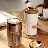 1pc Travel Mug With Temperature Display 15.22oz Stainless Steel Vacuum Cups Portable Coffee Cups Summer Winter Drinkware Gifts