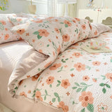 Taooba-Bedding Set Minimalist Rural Style Floral. Selsack Four PIECE Set, Washing Cotton Bed Sheets, Bed Sheets,Covers, Girl