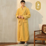 Taooba Christmas gift Autumn Winter Thickened Warm Plus Size Couple Dressing Gown Beauty Salon Health Club's Style Knee-Length Luxury Noble Robe