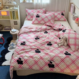 Summer Duvet Quilt Ins Cartoon Girl Heart  Cotton Summer Quilt Cool Blanket With Double Air Conditioning Quilt Washable Soft