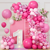 Pink Blue Balloon Garland Arch Kit Happy Birthday Party Decoration Kids Birthday Wedding Balloon Latex Balloon Baby Shower Decor